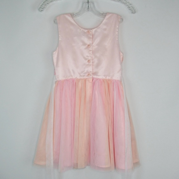 JONA MICHELLE Pink Floral Rosette Tulle Tutu Dress Ballerina Flower Girls Size 7 - Picture 10 of 12